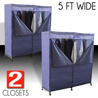 2x Wardrobe Closet Storage Organizer Hanger Clothes Rack Shoe Standing