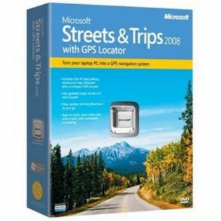 Microsoft Streets and Trips 2008 with GPS PC Software
