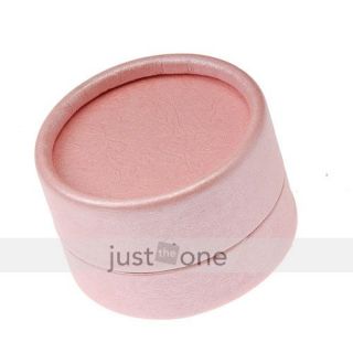 Small Round Jewelry Jewellery Gift Boxes Case Pink
