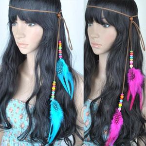 Synthetic Grizzly Feather Look Hair Decoration Used as Headband