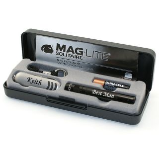 Engraved Mini Maglite Knife Set Great Groomsmen Gift