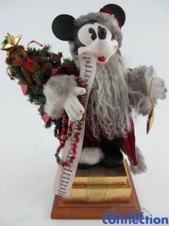 Disney Lynn Haney Le Signed Mickey Mouse Santa Christmas Decoration
