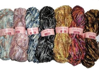  Harding Sari Ribbon Knitting Yarn Craft Gift Wrap 100g Hank