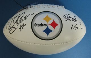 Rocky Bleier Inscr Steeler 4 Life Autographed/Signed Steelers Logo
