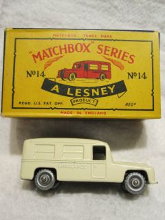 Lesney Matchbox Daimler Ambulance Box 14B Gottlieb Daimler Mercedes
