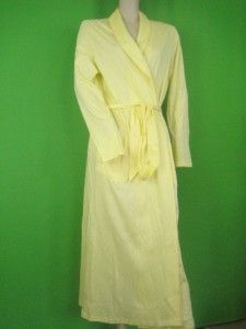 hanro yellow mercerized cotton new long robe m xs