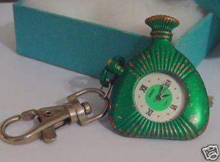 key chain green bottle metal pocket watch pendant from canada