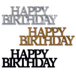Happy Birthday Script ~ Designer Cake Toppers ~ Create Your Own Cake