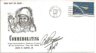 Bill Pogue Signed John Glenn 1st Day Glen Head NY Cover FDC NASA