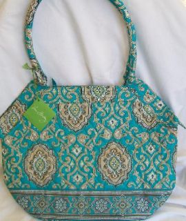 NEW Vera Bradley Angle Tote Totally Turquoise Tote shoulder bag Purse