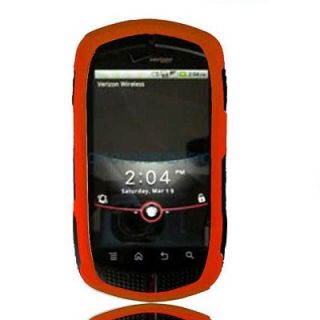 Orange Rubberized Hard Case Phone Cover LCD Screen Casio GZone