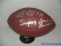 Bobby Bell Signed NFL Football Kansas City Chiefs KC Super Bowl IV