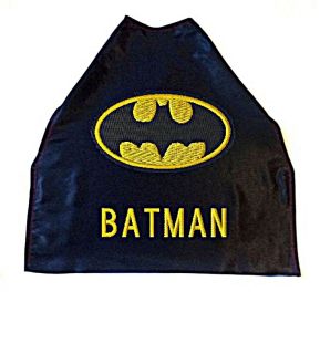 Boys Cape Embroidered Batman Personalized with Monogram