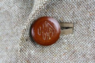Vintage Hardy Amies Brown Fleck TWEED Hunting Blazer/Jacket 40 R