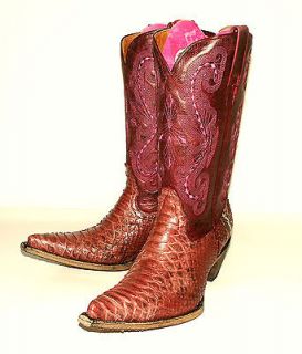  Je Ver 119 G Rosa Pink Python Snake Skin Western Fashion Boots Rose