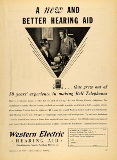 1932 Ad Graybar Electric Western Electric Hearing Aid   ORIGINAL