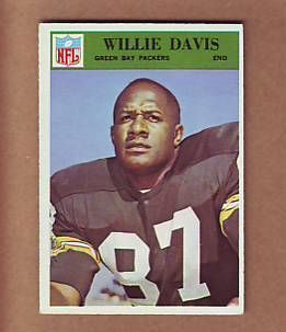 1966 Philadelphia #83 Willie Davis card   Green Bay Packers Grambling