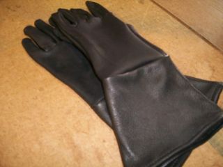 Black Gauntlet Deerskin Gloves Made in Gloversville NY