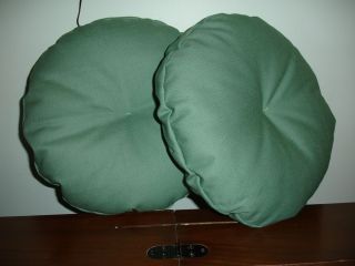 Pair of Green Bar Stool Cushioned Covers