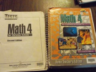 Bob Jones BJU Math 4 Books Homeschooling