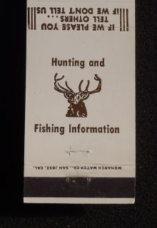 Matchbook Elkhorn Lodge Hunting and Fishing Grangeville ID Idaho Co