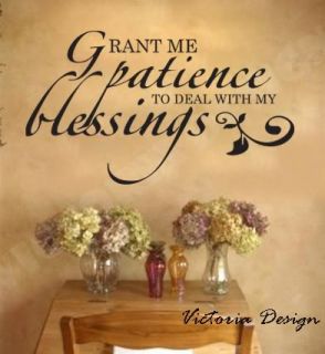 Grant Me Patience Decal Vinyl Sticker Quote Lettering