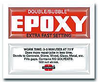 Hardman Single Use Quickset 3  5 min Epoxy Packet,Extra Fast Set,Glue