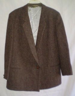 Womens Vintage Harris Tweed Lands End Charter Collection Blazer Size