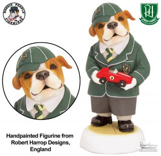 Bulldog Puppy School Boy Robert Harrop Designs Dog Figurine Statue