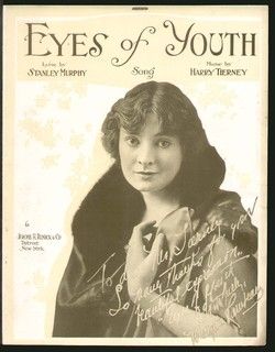 Eyes of Youth 1917 Marjorie Rambeau Vintage Sheet Music
