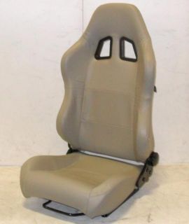 Summit Racing Simulated Gray Leather Racing Seat Sum G1159G 1