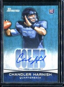 Chandler Harnish 2012 Bowman Signature Football Rookie RC Auto Colts