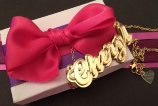  Dope Gold on Gold Mirror Name Necklace 2 1 2 Name Plate