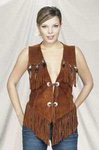 New Ladies Western Brown Suede Leather Vest