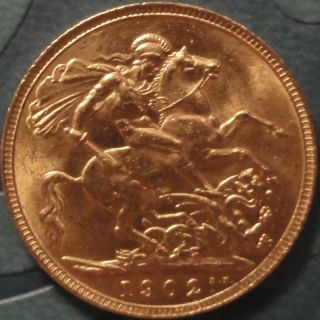 1902 Edward VII Coronation Gold Sovereign Coin