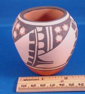  American Zia Pueblo Indian Pottery Mini Pot Eleanor Pino Griego