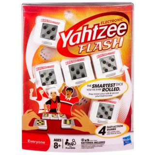 Brand New Hasbro Yahtzee Electronic Flash Game 4 Fast Action Dice