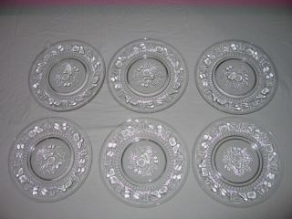 Retro Atomic Ranch Fruit Pattern Pressed Slumped Glass Plate NR