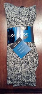 Goldtoe 2 Pack Black White Rag Socks New