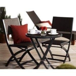   Resin Wicker 3 Piece Bistro Set Outdoor Patio Deck Furniture NICE