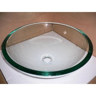 Pegasus Clear Round Glass Vessel Sink with Drain Kit