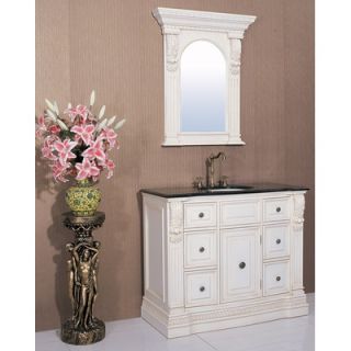 Legion Furniture Washington Sink Cabinet and Mirror Set in Ivory White