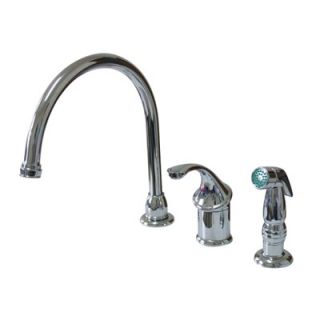 Elements of Design One Handle Widespread Kitchen Faucet with Plastic