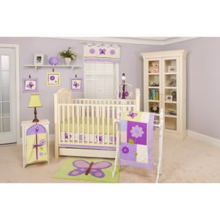 Pam Grace Creations Lavender Butterfly 10 Piece Crib Set   BDNB LAV