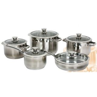  Chef Gourmet Chef Stainless Steel 10 Piece Cookware Set