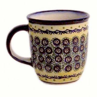 Polish Pottery 12 oz Mug   Pattern DU1   1105 DU1
