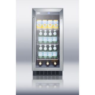 Summit Appliance 15 Wide Glass Door Beverage Cooler   SCR1536B