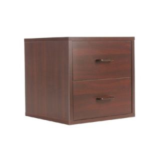 OIA Cube 15 Two Drawer Storage Cube in Cherry