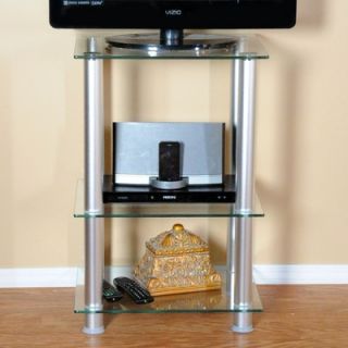  Home And Office Extra Tall Glass and Aluminum 20 TV Stand