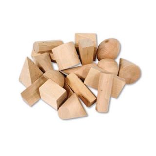 Learning Resources Wooden Geometric Solids Set Of 19